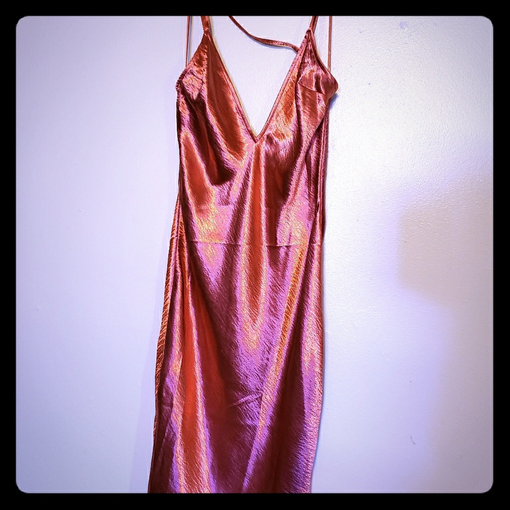 Satin Strappy Sheath Dress
